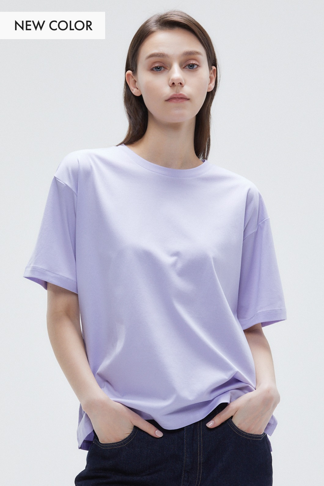 W_시그니처 루즈 &amp; 릴렉스 핏 반소매 티셔츠  (155gsm)